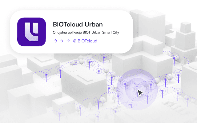 Oprawy oświetleniowe i baner aplikacji mobilnej